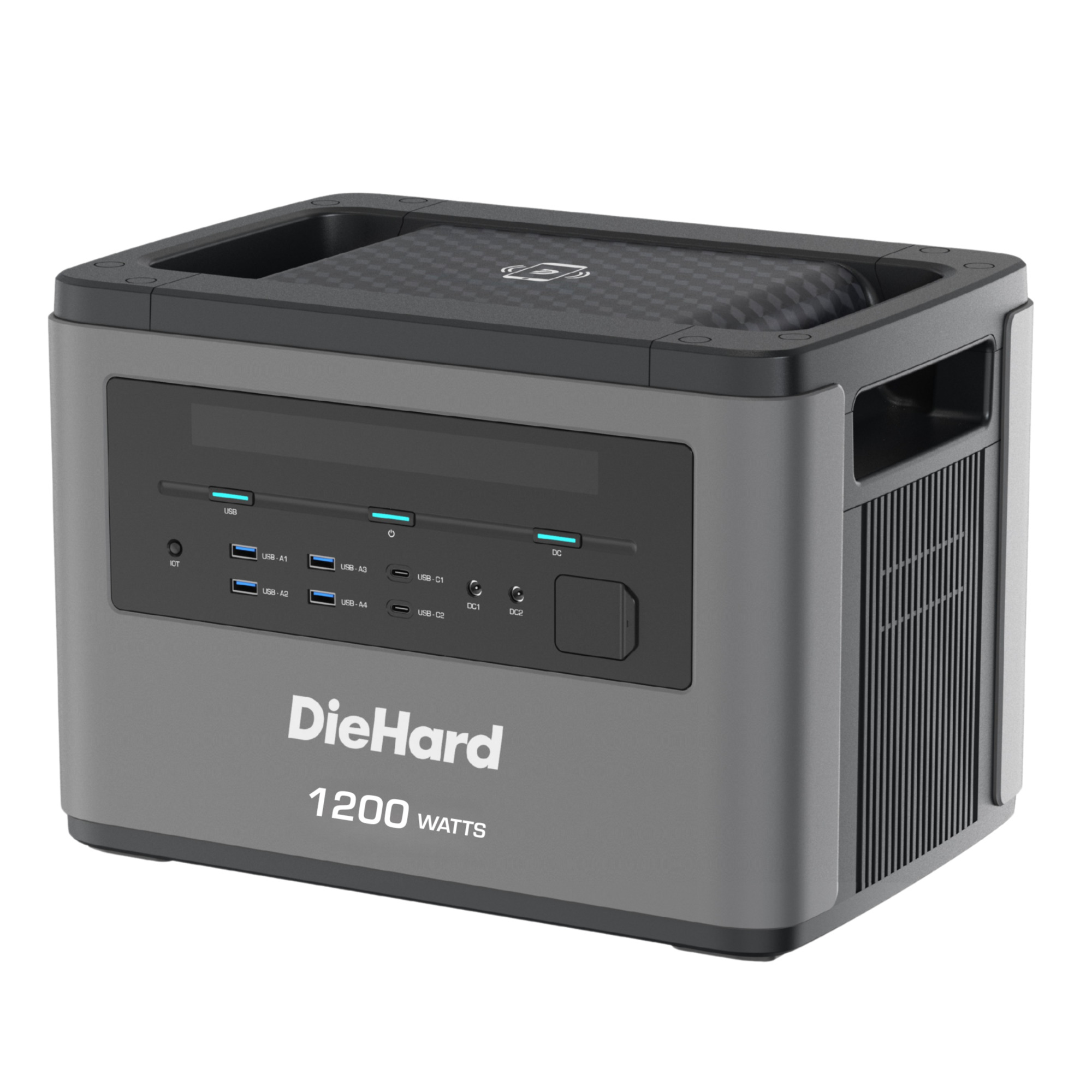 DieHard XTS Portable Power Station — 1200W, 621 Watt Hours, 1 AC Port, 4 USB Ports, Solar Panel Plug, Model# DH-20019-01